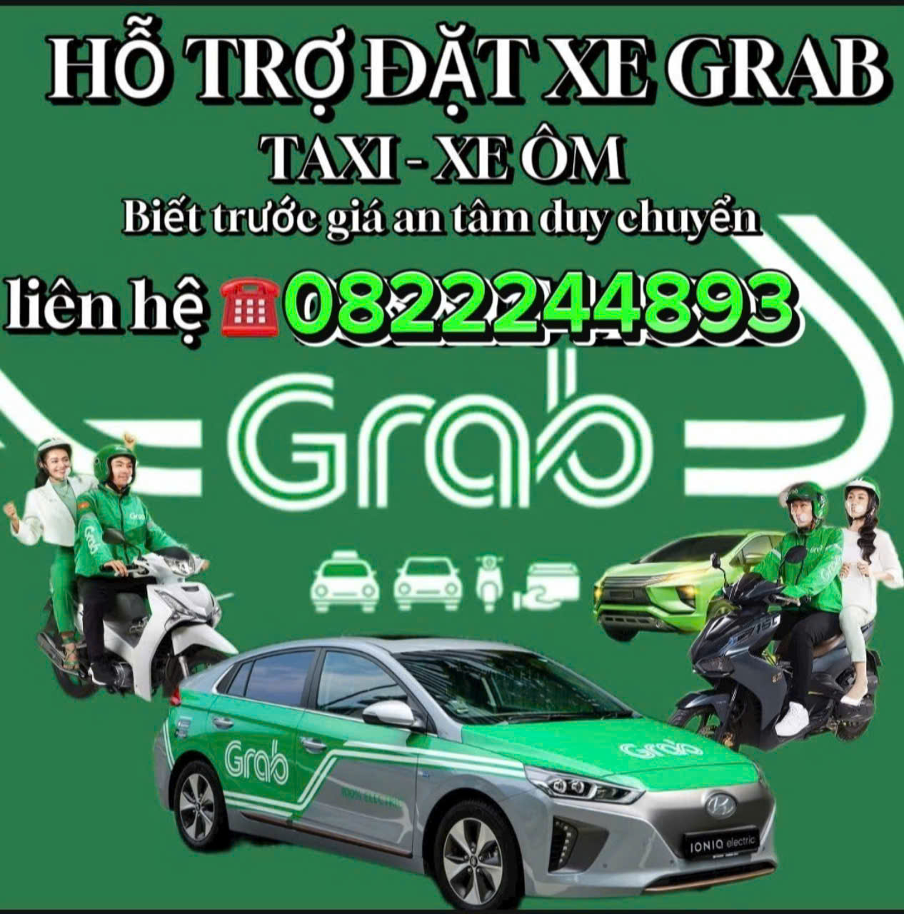 Dịch Vụ Grab Xe Ôm Long Thuận Bến Cầu ☎️ 0822244893