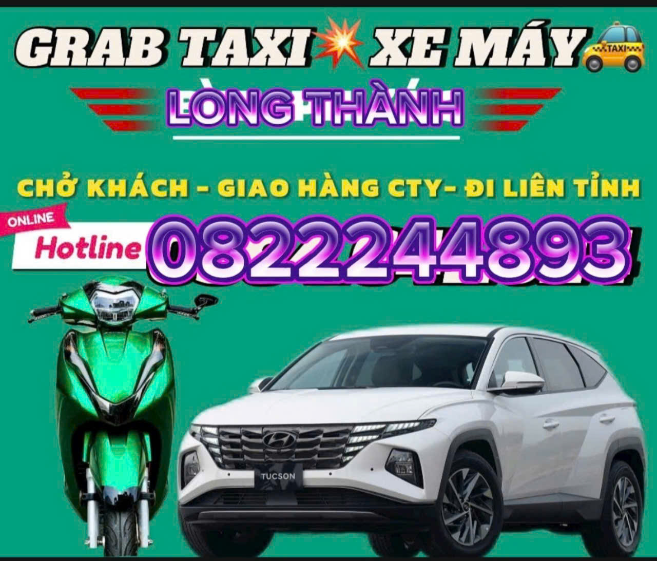 XE ÔM GRAB LONG THÀNH ĐỒNG NAI