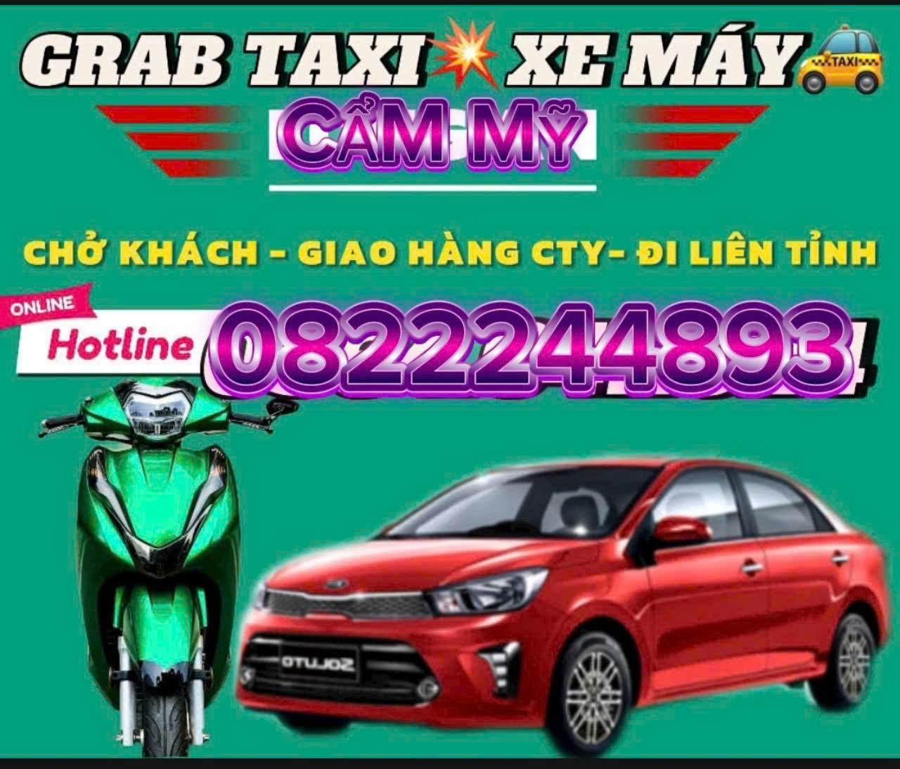 XE ÔM GRAB CẨM MỸ ĐỒNG NAI