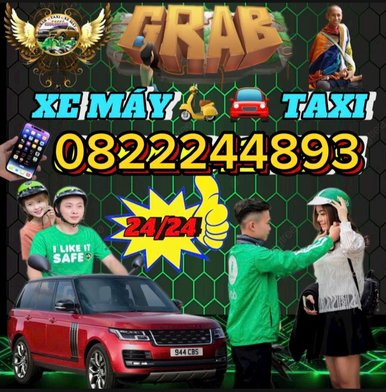 Dịch Vụ Grab Xe Ôm Chuông Mít Dương Minh Châu ☎️ 0822244893