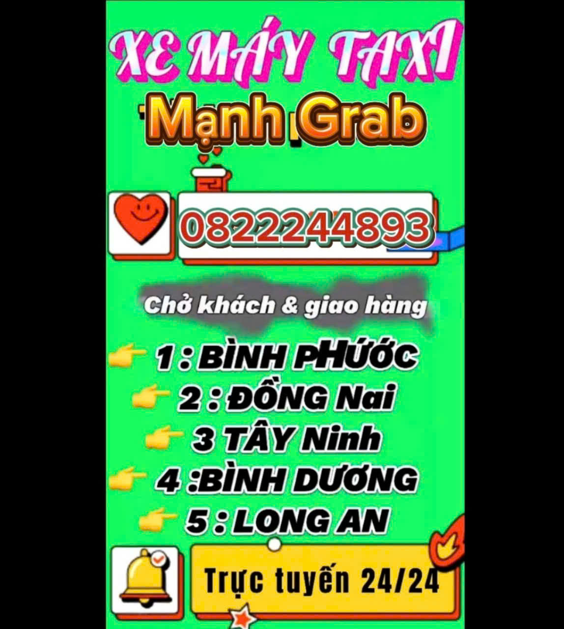 XE ÔM GRAB BỬU LONG BIÊN HÒA