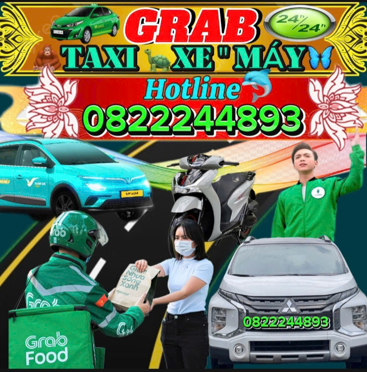 DỊCH VỤ GRAB XE ÔM LONG AN ☎️ 0822244893