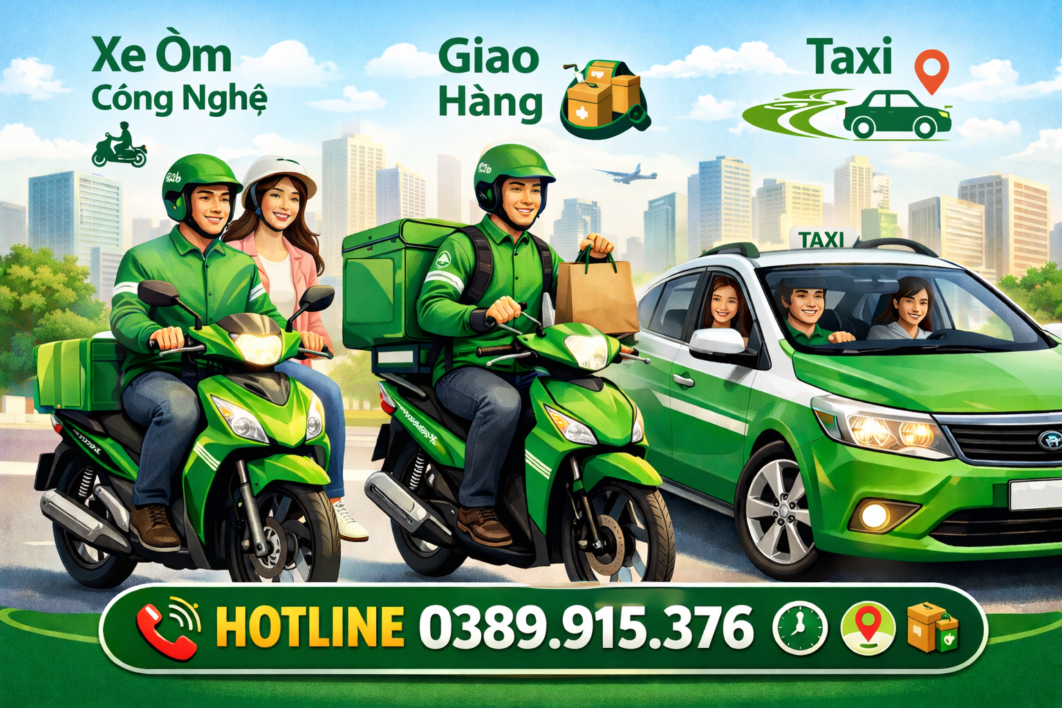 Dịch Vụ Grab Giao Hàng Vĩnh Long ☎️ 0389915376