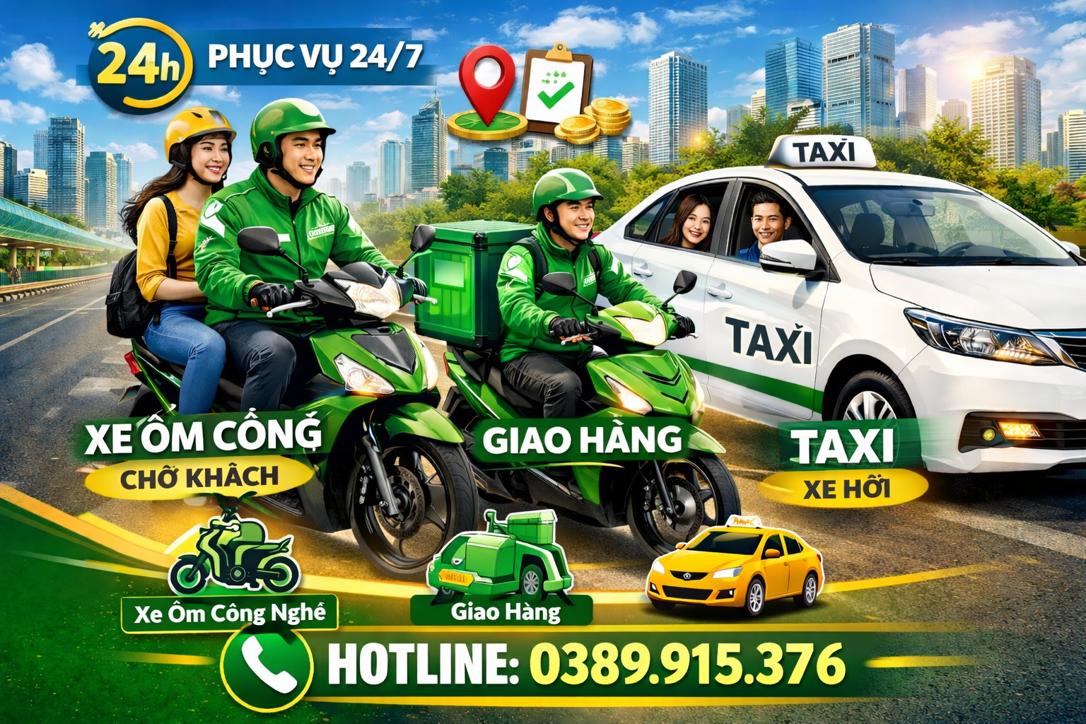 Dịch Vụ Xe Ôm Grab Vĩnh Long ☎️ 0389915376