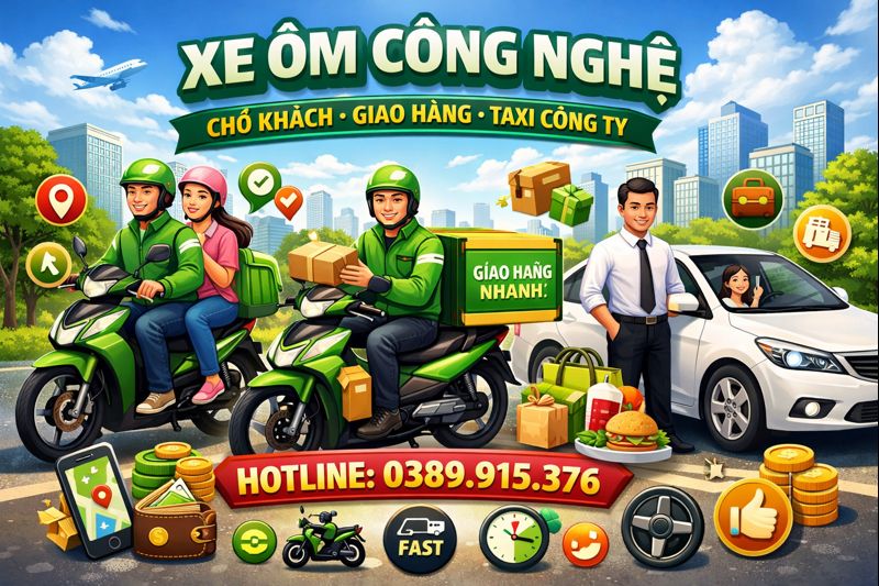 Dịch Vụ Grab Xe Ôm Vĩnh Long ☎️ 0389915376